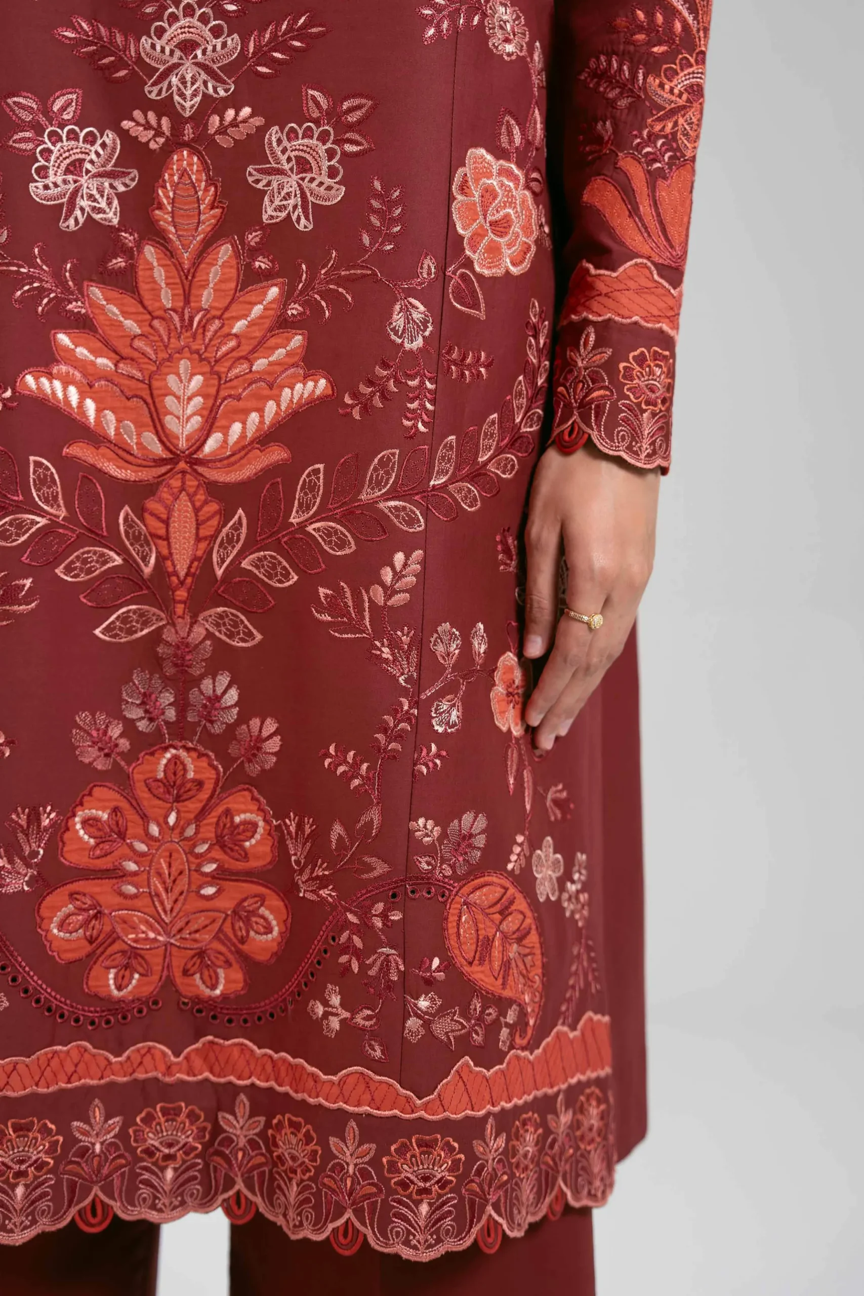 3 Piece - Digital Printed Embroidered Suit - 42601310