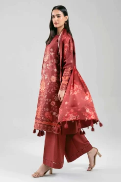 3 Piece - Digital Printed Embroidered Suit - 42601310