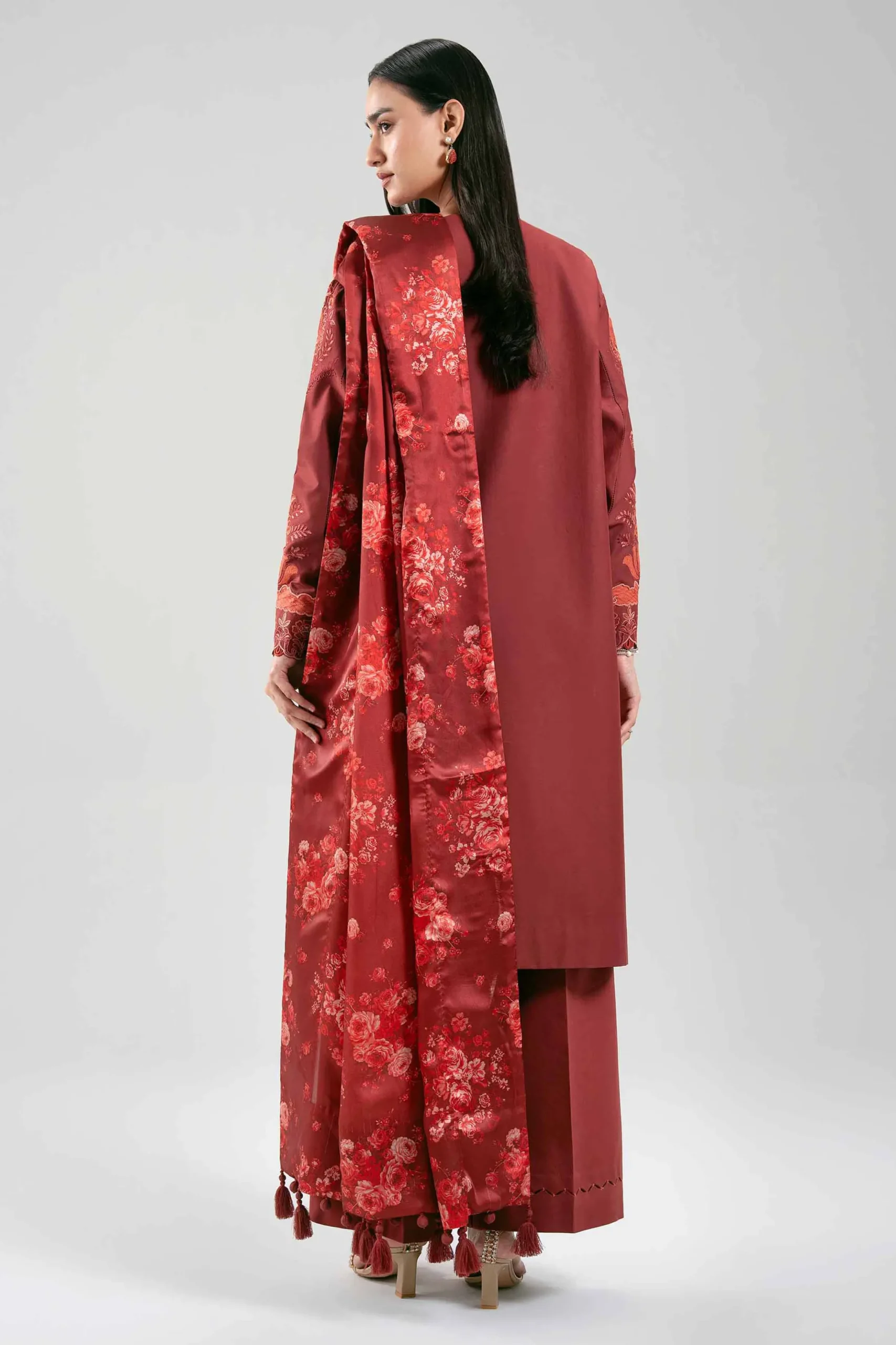 3 Piece - Digital Printed Embroidered Suit - 42601310