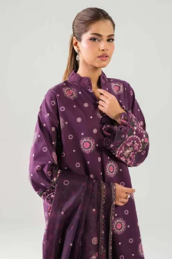3 Piece - Digital Printed Embroidered Suit - 42502860