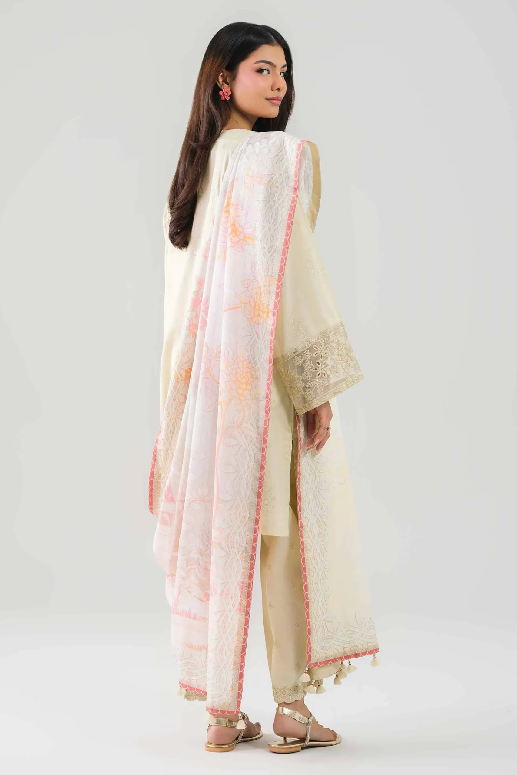 3 Piece - Digital Printed Embroidered Suit - 42601205