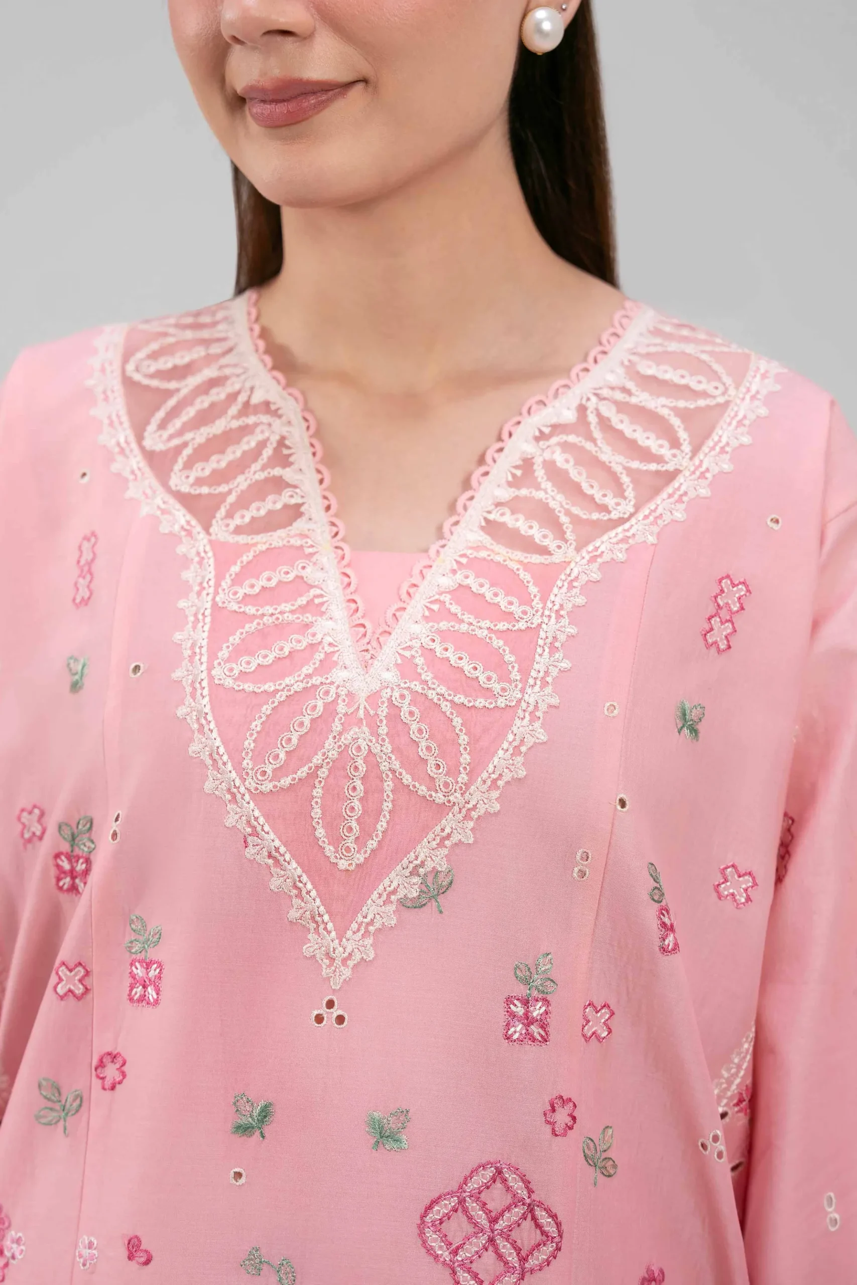 3 Piece - Digital Printed Embroidered Suit - 42601317