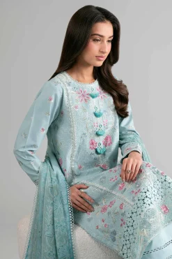 3 Piece - Digital Printed Embroidered Suit - 42601697