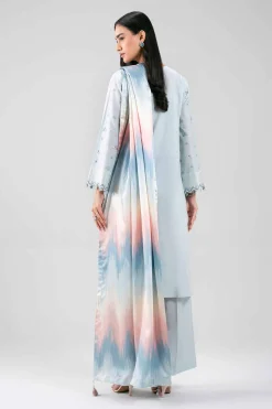 3 Piece - Digital Printed Embroidered Suit - 42601309