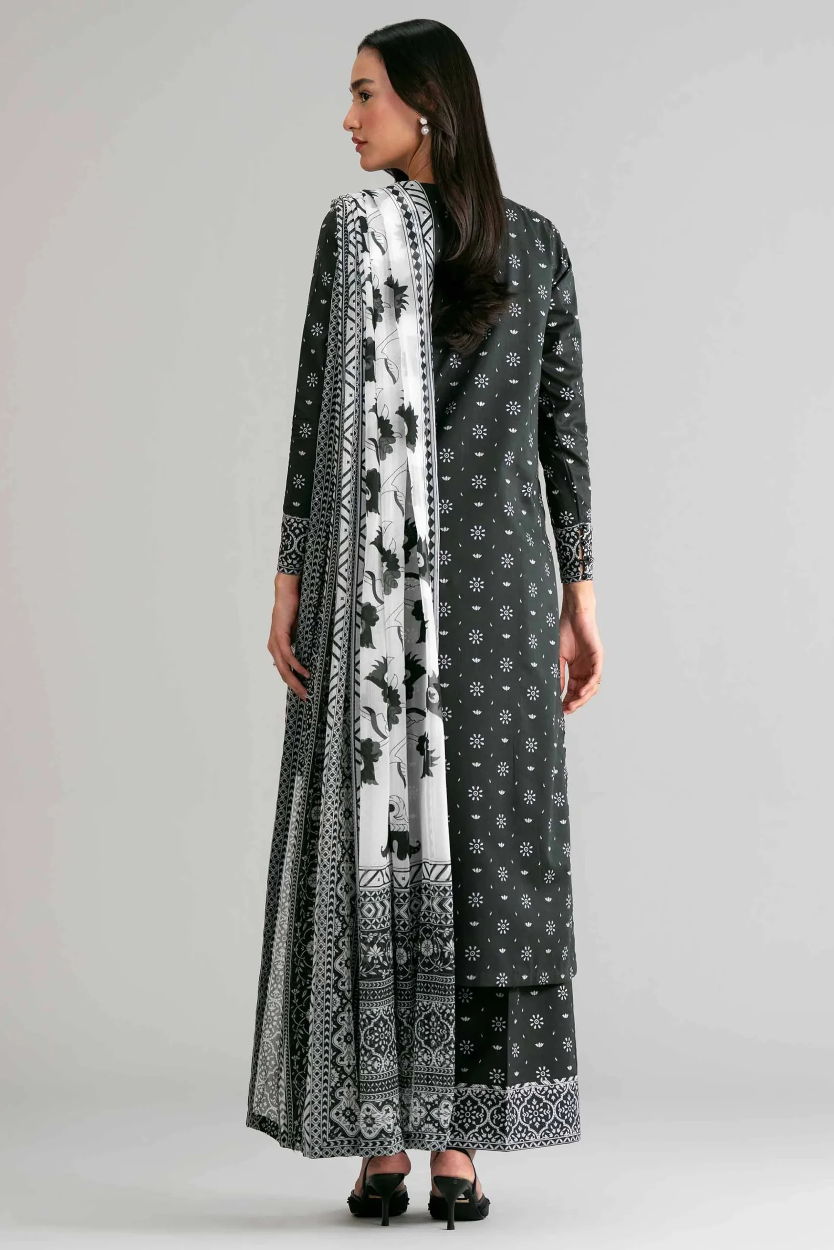 3 Piece - Digital Printed Embroidered Suit - 42601568
