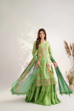 3 Piece - Digital Printed Embroidered Suit - 42502222