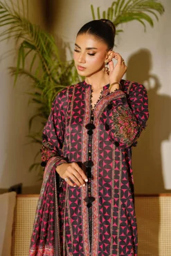 3 Piece - Digital Printed Embroidered Suit - 42502139