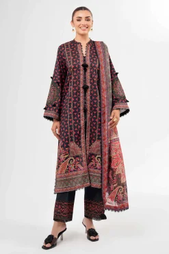 3 Piece - Digital Printed Embroidered Suit - 42502139