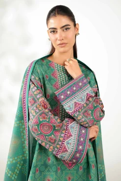 3 Piece - Digital Printed Embroidered Suit - 42502638