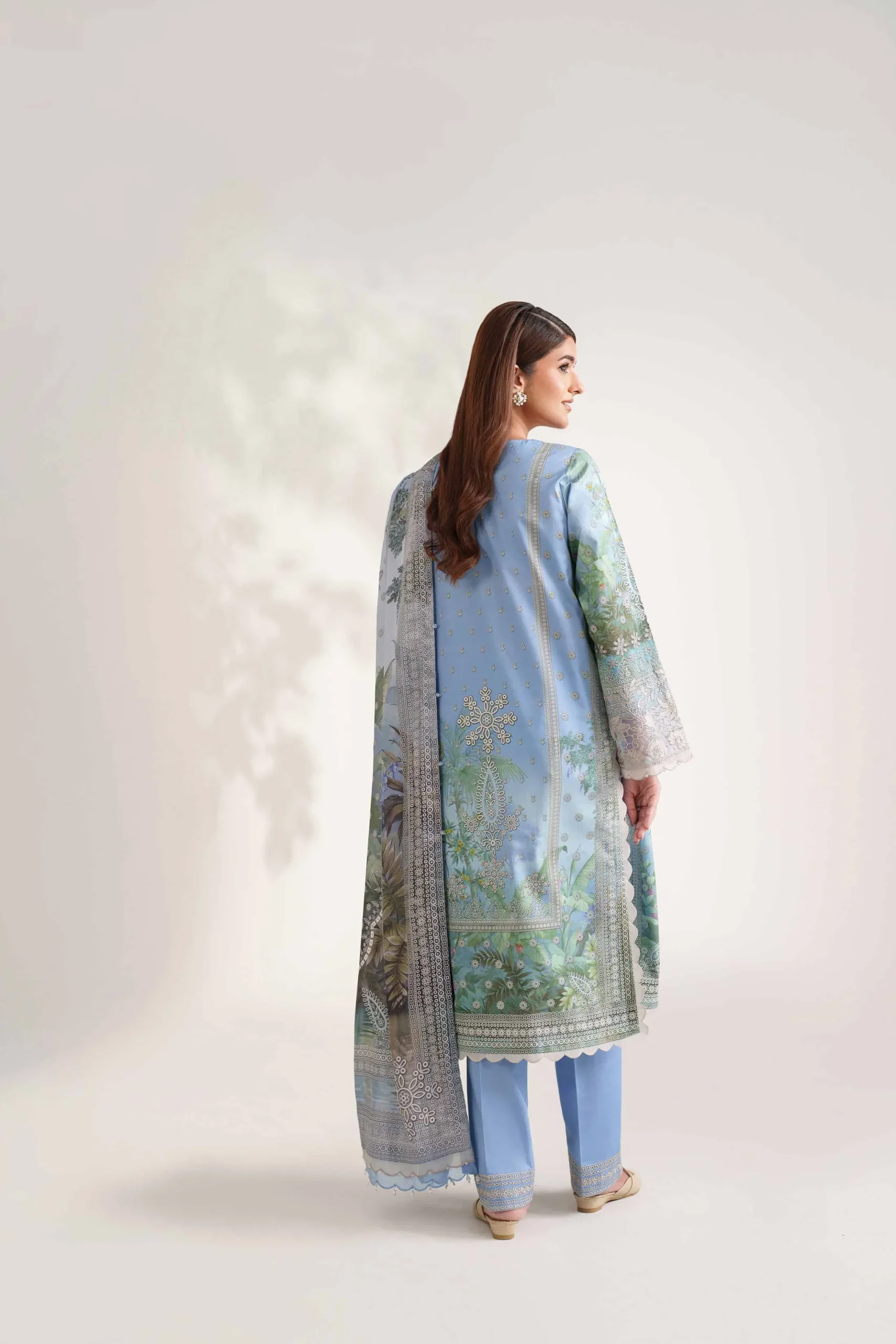 3 Piece - Digital Printed Embroidered Suit - 42502221