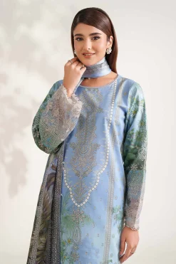3 Piece - Digital Printed Embroidered Suit - 42502221