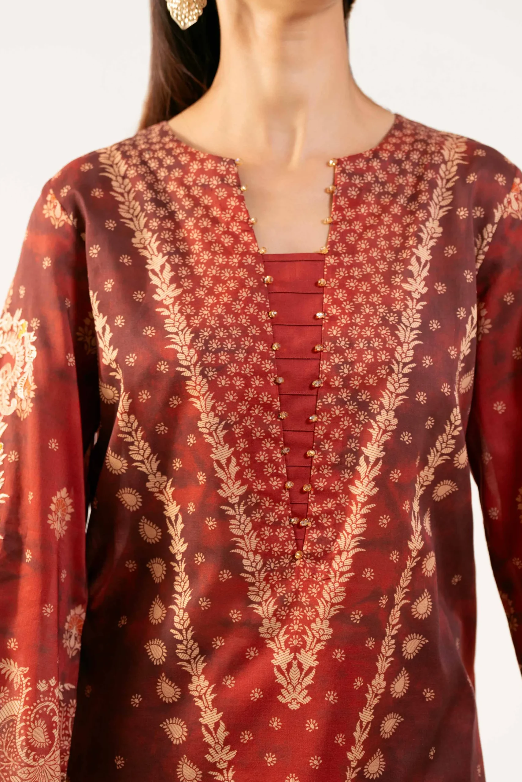 3 Piece - Digital Printed Embroidered Suit - 42501844