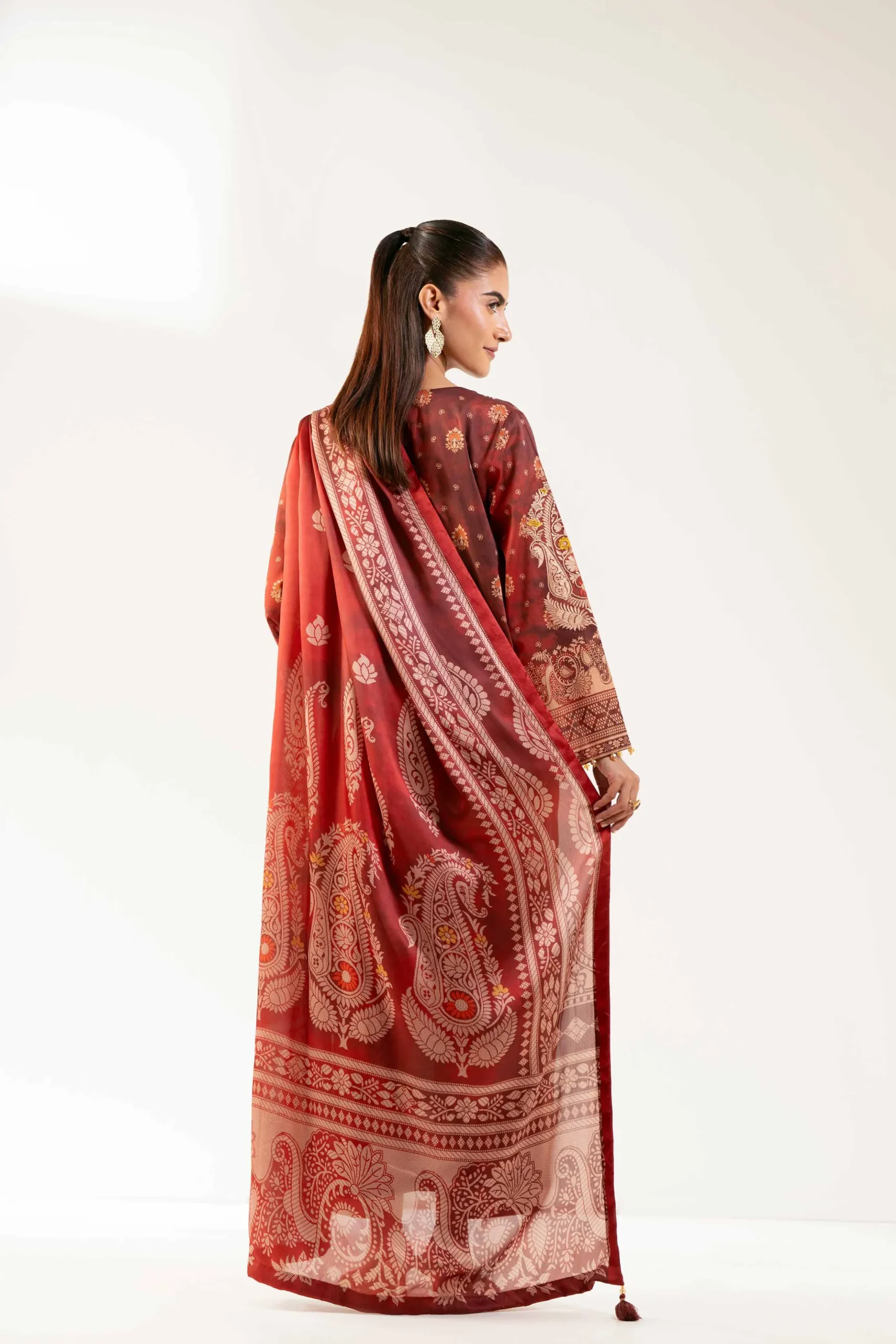 3 Piece - Digital Printed Embroidered Suit - 42501844