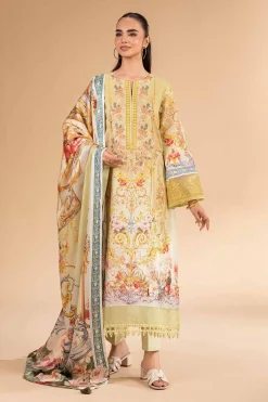 3 Piece - Digital Printed Embroidered Suit - 42501847