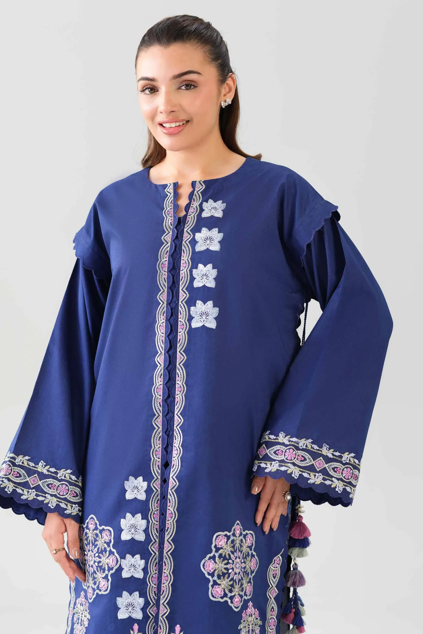 2 Piece - Digital Printed Embroidered Suit - 42601090