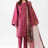 3 Piece - Digital Printed Embroidered Suit - 42601072