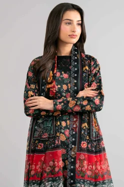3 Piece - Digital Printed Embroidered Suit - 42601746