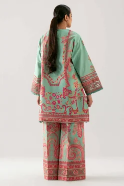 2 Piece - Digital Printed Embroidered Suit - 42601060
