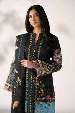 3 Piece - Digital Printed Embroidered Suit - 42502916