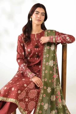 3 Piece - Digital Printed Embroidered Suit - 42502640