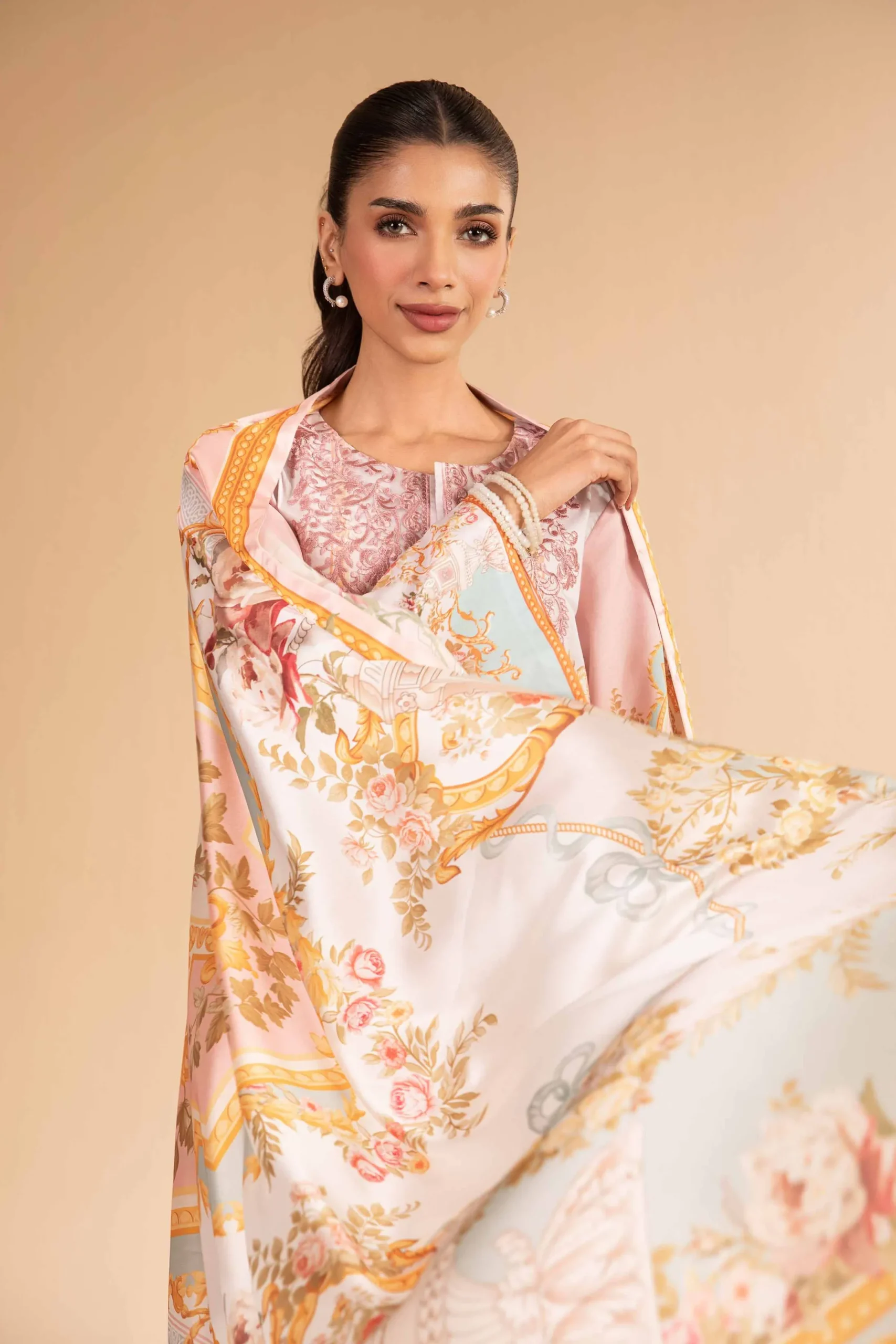 3 Piece - Digital Printed Embroidered Suit - 42501846