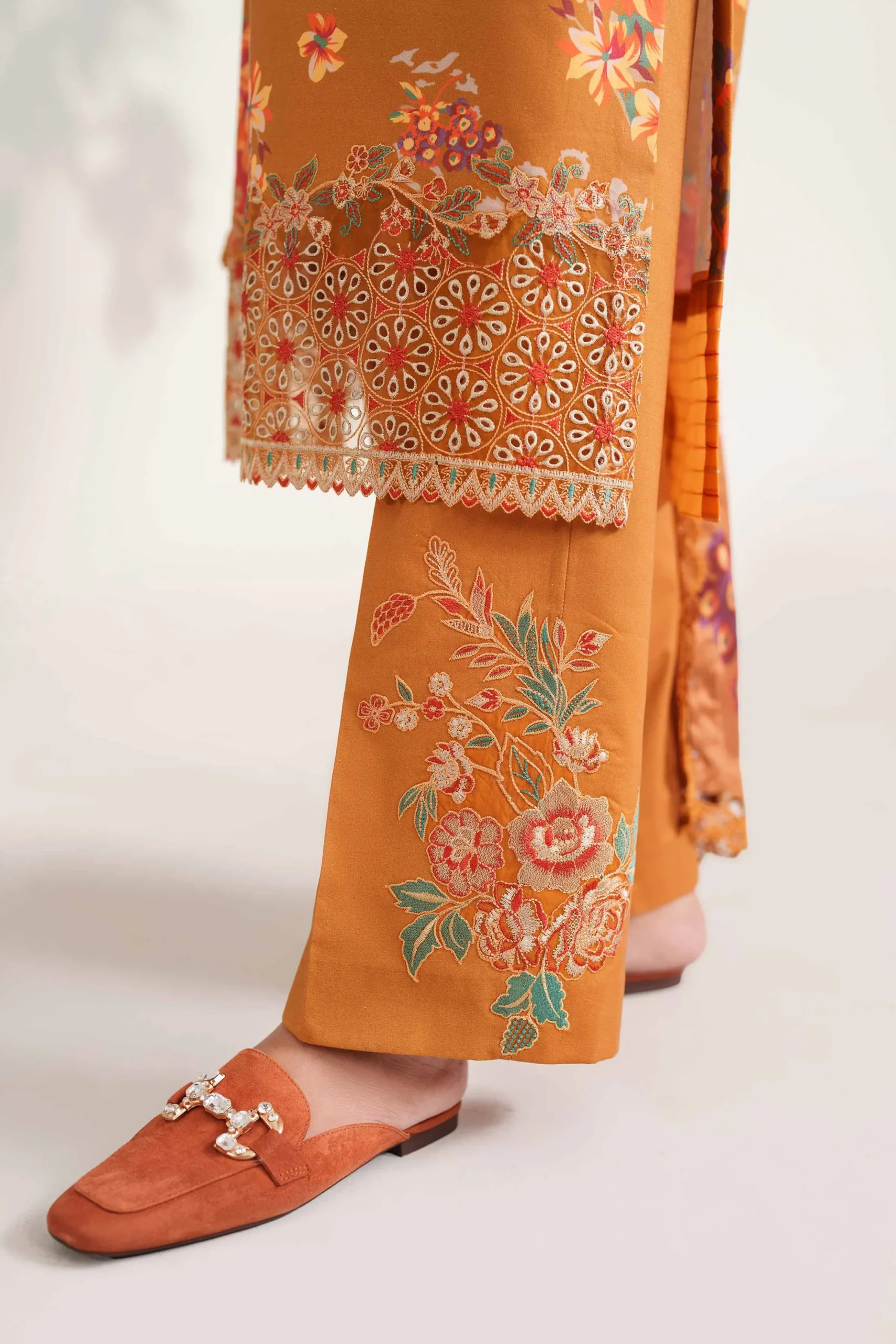 3 Piece - Digital Printed Embroidered Suit - 42502219