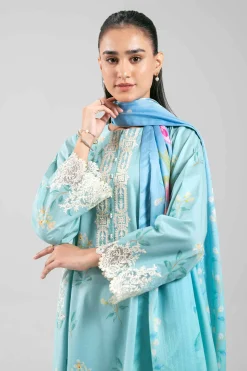 3 Piece - Digital Printed Embroidered Suit - 42601201