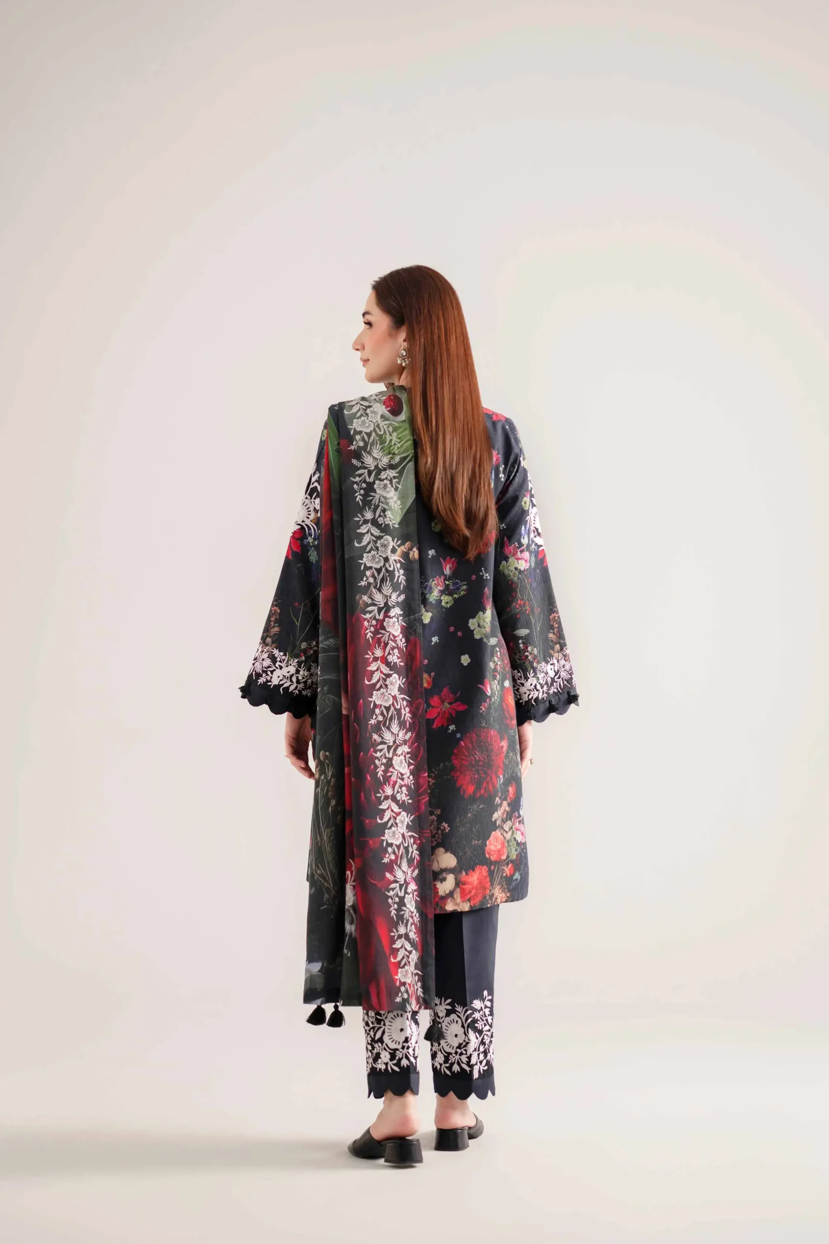 3 Piece - Digital Printed Embroidered Suit - 42502634