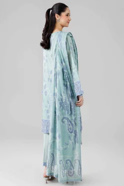 3 Piece - Digital Printed Embroidered Suit - 42601839