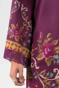 3 Piece - Digital Printed Embroidered Suit - 42601462