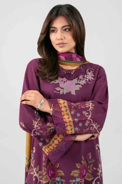 3 Piece - Digital Printed Embroidered Suit - 42601462
