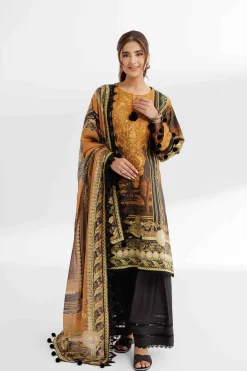 3 Piece - Digital Printed Embroidered Suit - 42502143