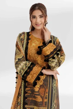 3 Piece - Digital Printed Embroidered Suit - 42502143