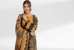 3 Piece - Digital Printed Embroidered Suit - 42502143