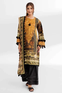 3 Piece - Digital Printed Embroidered Suit - 42502143
