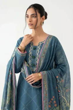 3 Piece - Digital Printed Embroidered Suit - 42601358