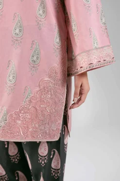3 Piece - Digital Printed Embroidered Suit - 42601363