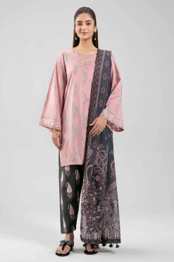 3 Piece - Digital Printed Embroidered Suit - 42601363