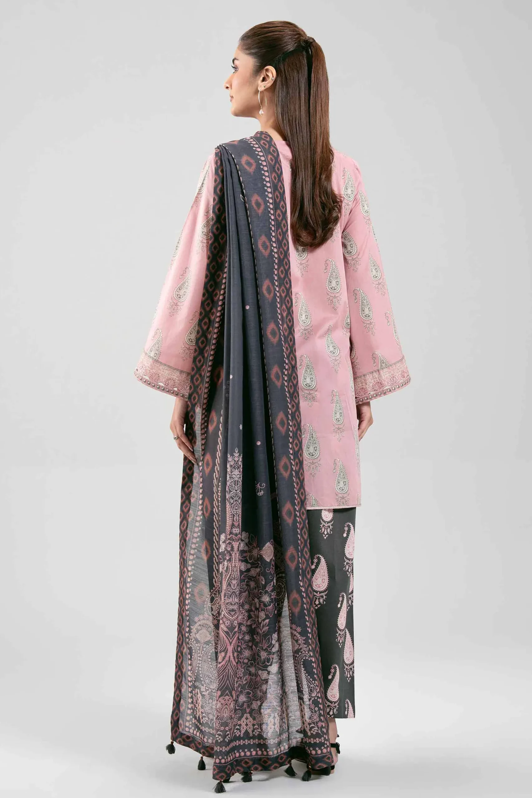 3 Piece - Digital Printed Embroidered Suit - 42601363