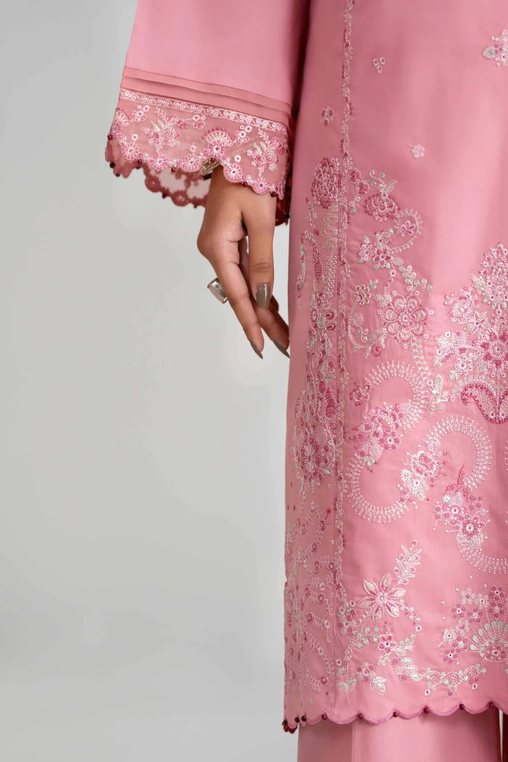 3 Piece - Digital Printed Embroidered Suit - 42601544