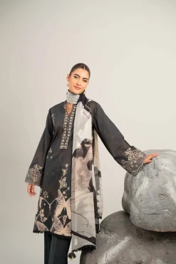 3 Piece - Digital Printed Embroidered Suit - 42502034