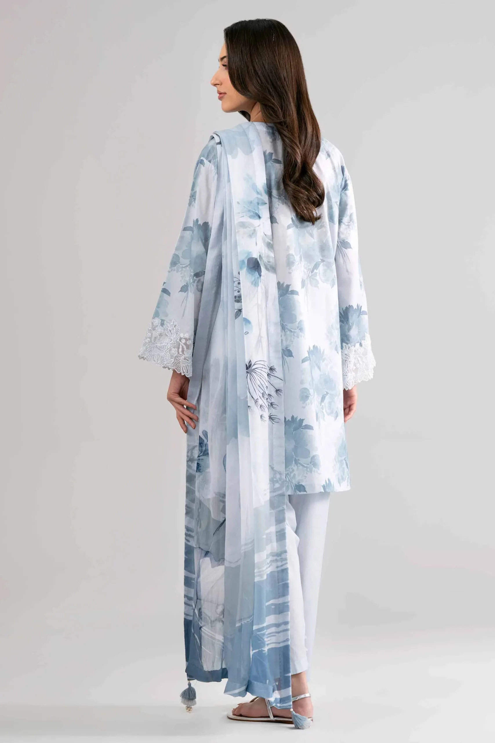 3 Piece - Digital Printed Embroidered Suit - 42601757