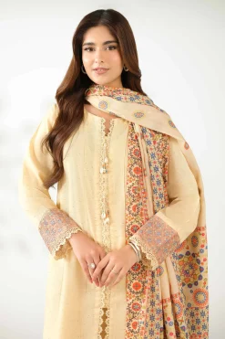 3 Piece - Digital Printed Embroidered Suit - 42502594