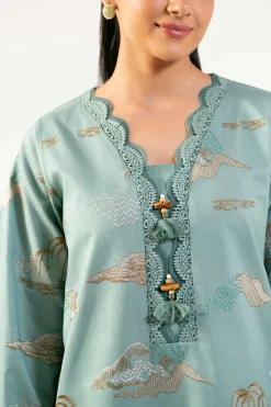 3 Piece - Digital Printed Embroidered Suit - 42501834