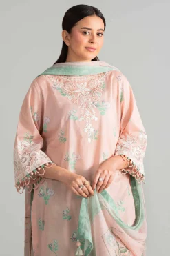 3 Piece - Digital Printed Embroidered Suit - 42601910