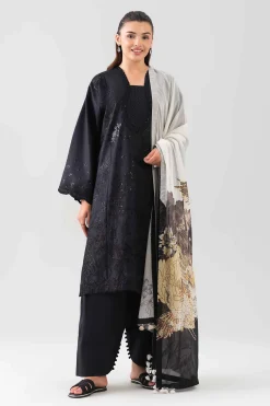 3 Piece - Digital Printed Embroidered Suit - 42601075
