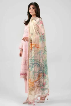 3 Piece - Digital Printed Embroidered Suit - 42601337