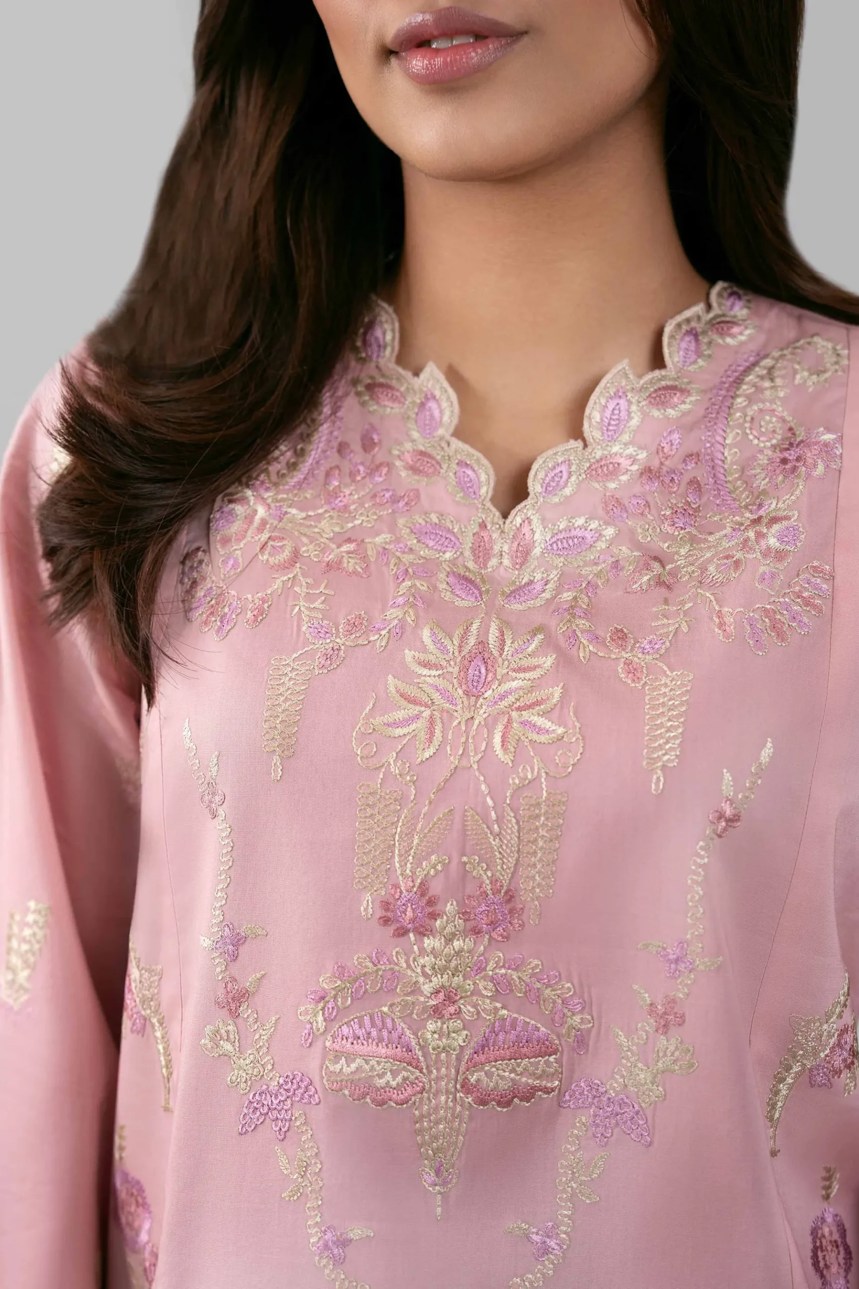 3 Piece - Digital Printed Embroidered Suit - 42601337