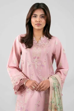 3 Piece - Digital Printed Embroidered Suit - 42601337