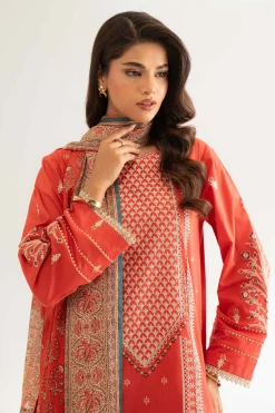3 Piece - Digital Printed Embroidered Suit - 42501715